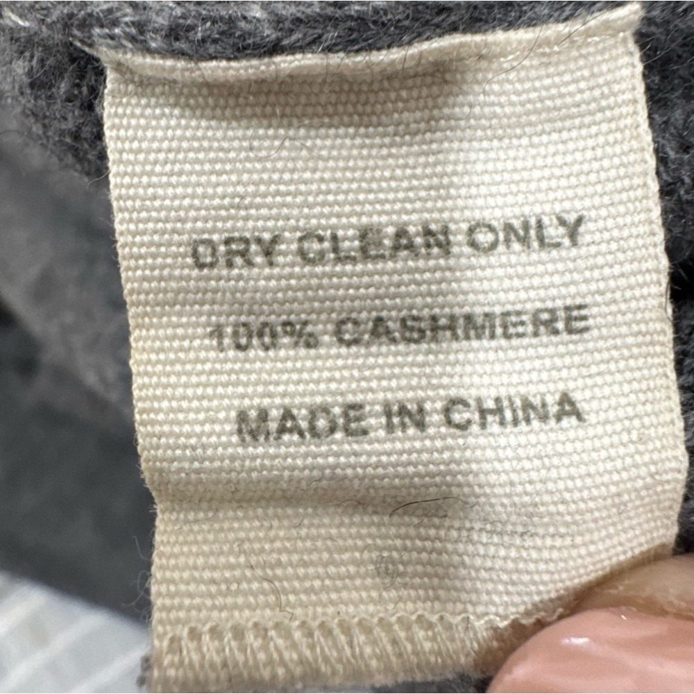 Jac + Jack long sleeve crew neck long sleeve 100% cashmere sweater grey small - Picture 6 of 8
